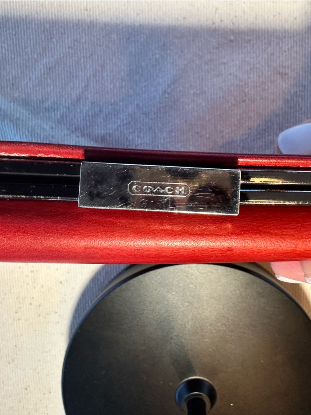 Coach Vintage Frame Wallet 7891 • Polished Calfskin • Y2K Archive Red ❤️ - Picture 10 of 11